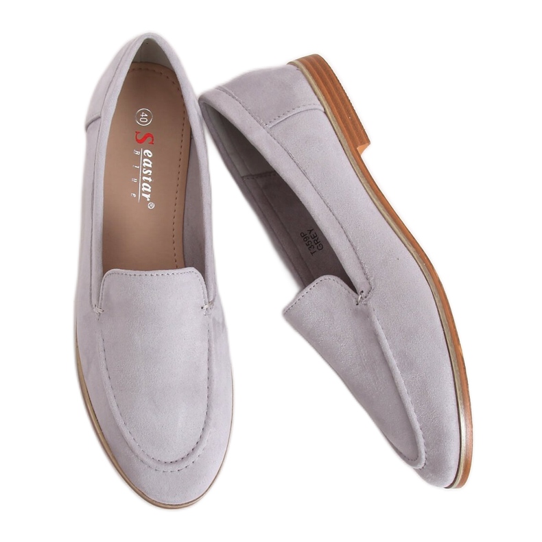 Grigio Mocassini grigi da donna T359P Grigio