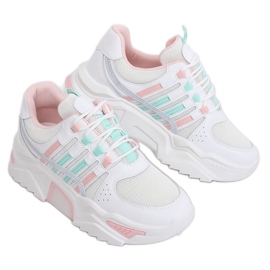 Scarpe sportive rosa LV113P bianche bianco multicolore