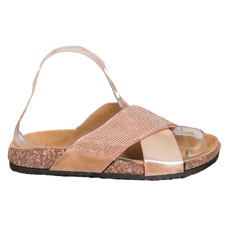 SHELOVET Classiche pantofole dorate d'oro