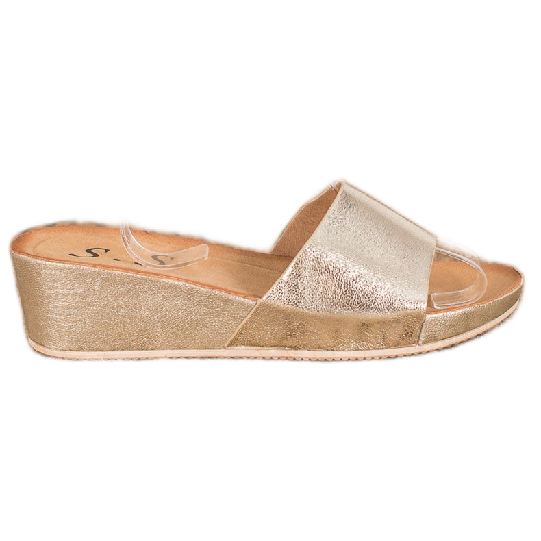 SHELOVET Pantofole con zeppa alla moda giallo