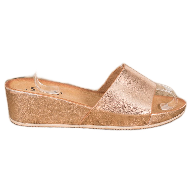SHELOVET Pantofole con zeppa alla moda giallo
