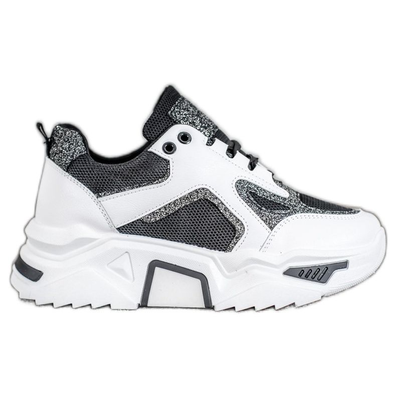 Seastar Sneakers alla moda con glitter bianca nero