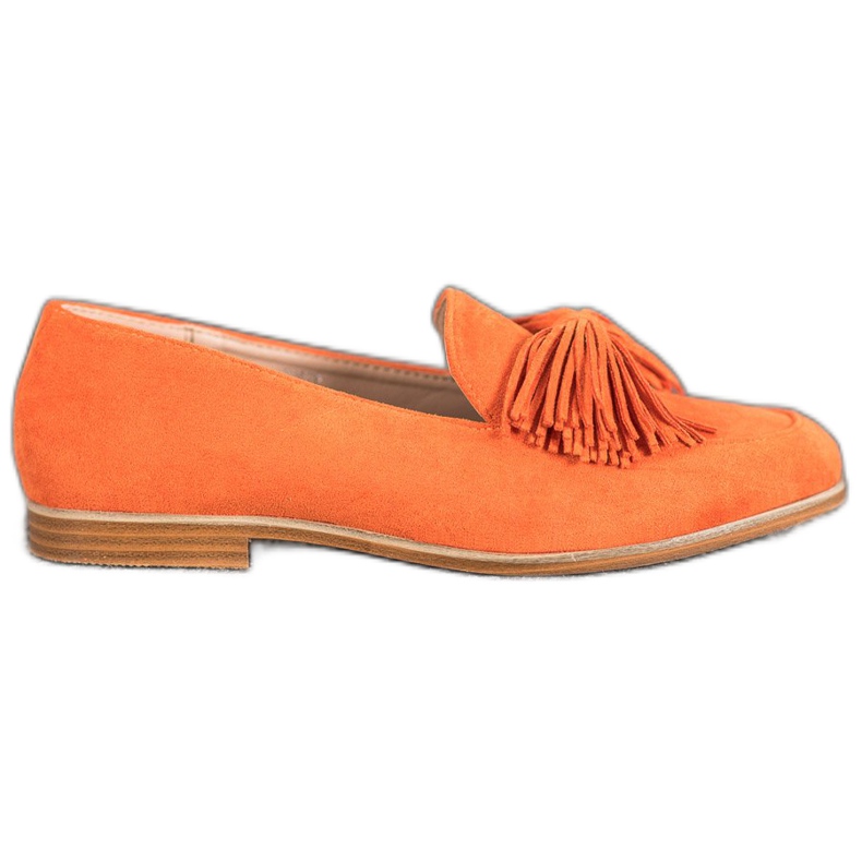 Seastar Calzature in pelle scamosciata con frange arancia