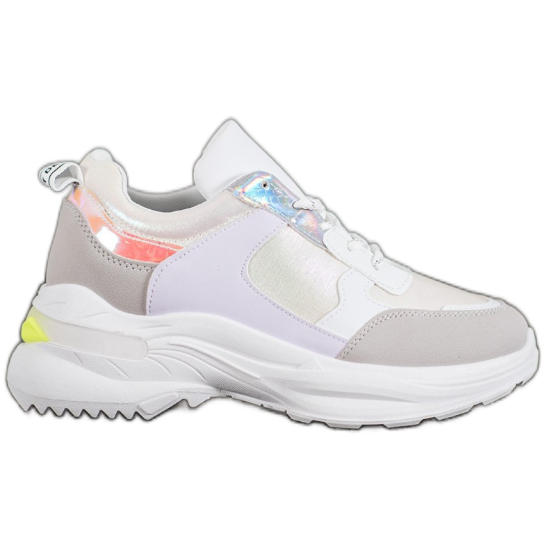 SHELOVET Sneakers comode sulla piattaforma bianco multicolore