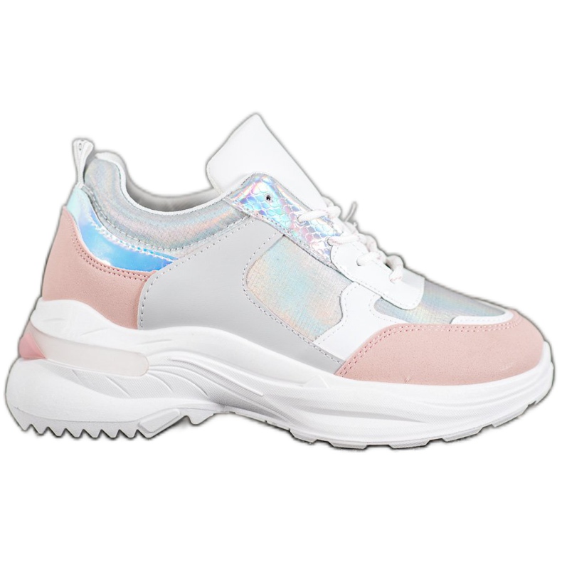 SHELOVET Sneakers comode sulla piattaforma bianco multicolore