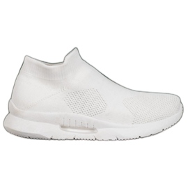SHELOVET Scarpe slip-on in tessuto bianco