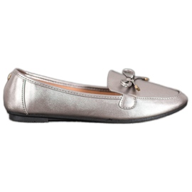 Clowse Eleganti ballerine in argento grigio