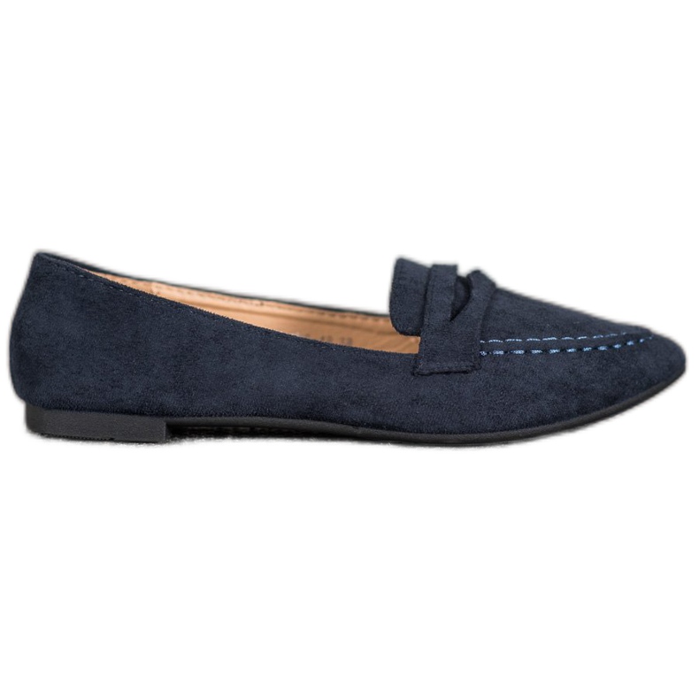 Best Shoes Mocassini Scamosciati In Spitz blu navy blu