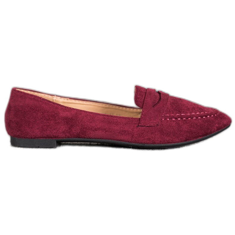 Best Shoes Mocassini Scamosciati In Spitz rosso
