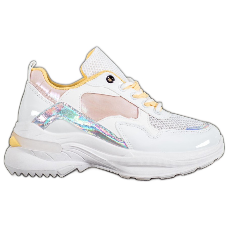 SHELOVET Sneakers in ecopelle alla moda bianca multicolore