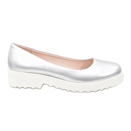 Slip on argento con zeppa BJ6223-2 grigio