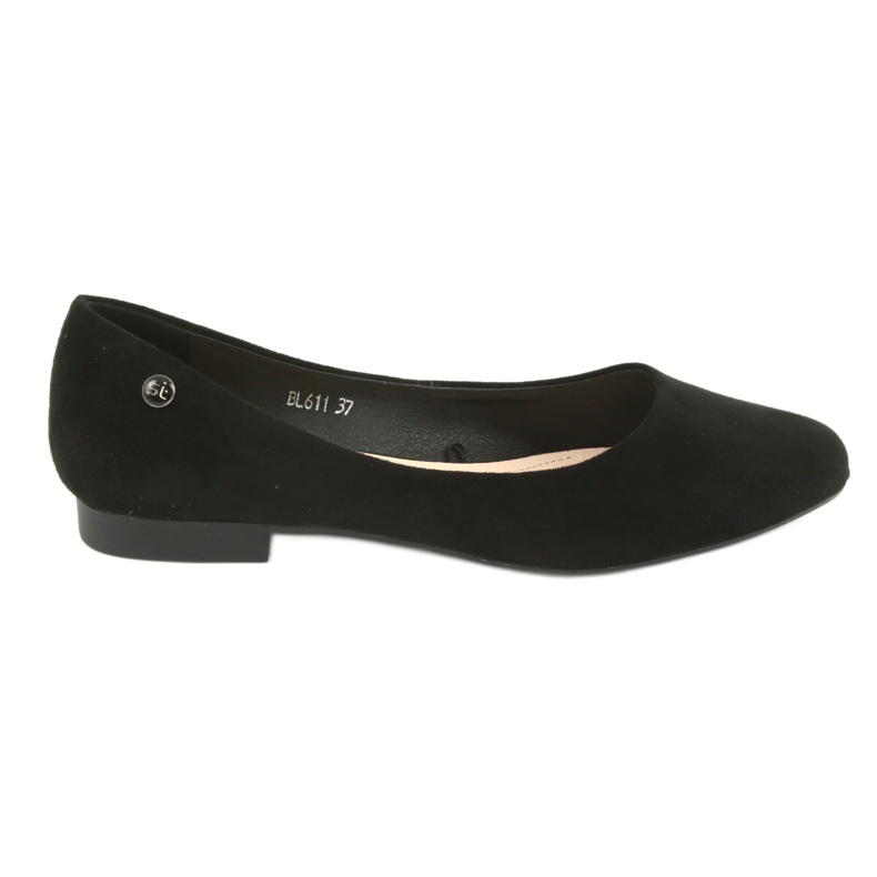 Ballerine in camoscio nero Sergio Leone BL611