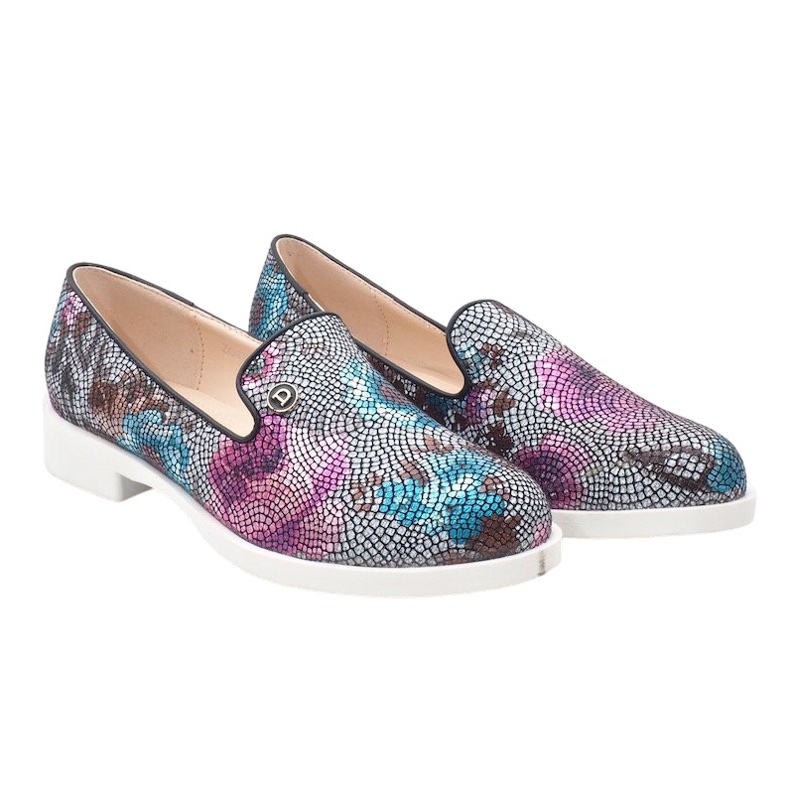Classiche scarpe jazz floreali nere ZQ630-1 multicolore