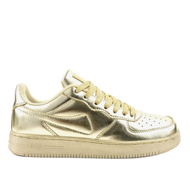 Scarpe sportive dorate lucide B731-37 d'oro
