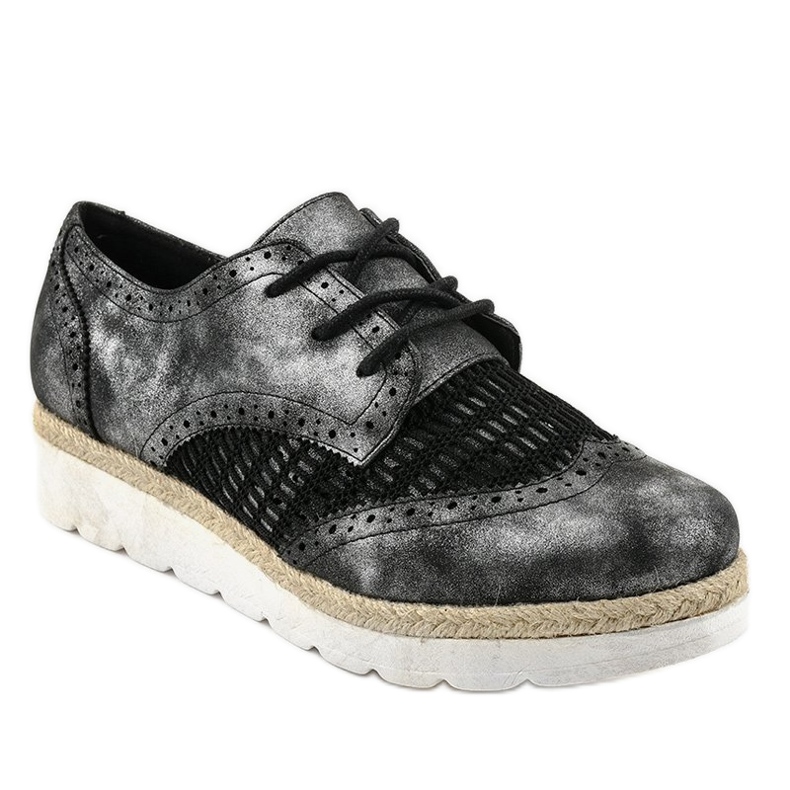 Scarpe nere con zeppa S17 nero