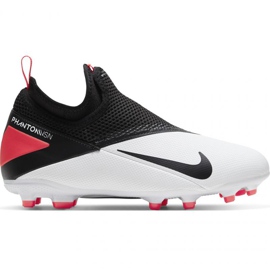 Nike Phantom Vsn 2 Academy Df FG / MG Jr CD4059-106 scarpe da calcio bianco bianco