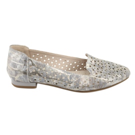Lordsy ballerine lavanda / oro Daszyński SA151 rosa grigio giallo