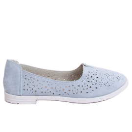 Ballerine blu traforate ZA02P Blu