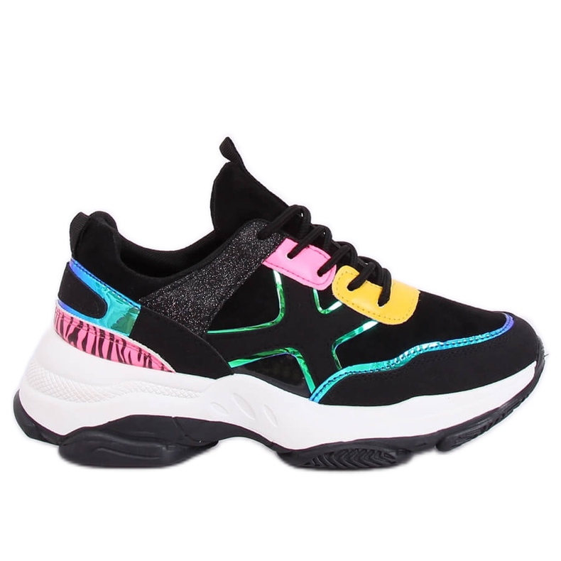 Nero HL-12 Scarpe sportive nere multicolore