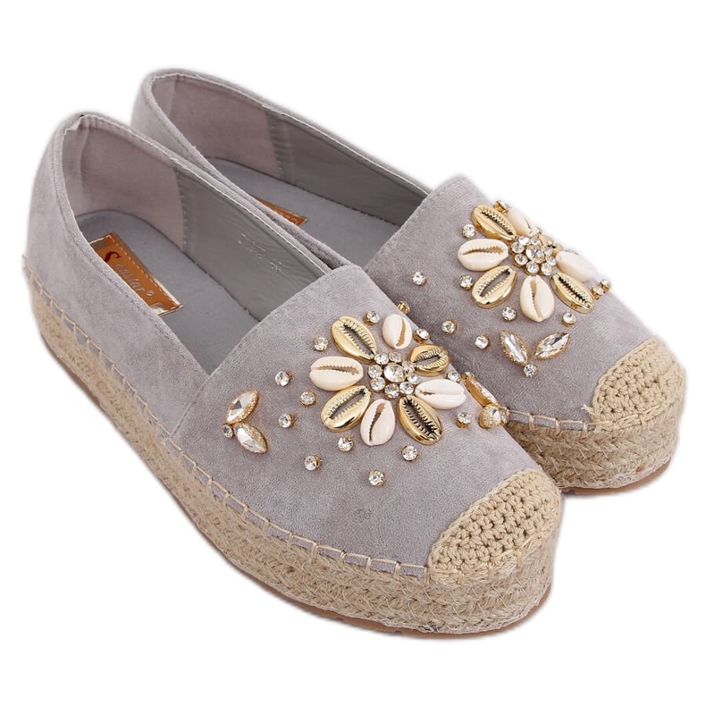 Espadrillas grigie da donna JH96P Grey grigio