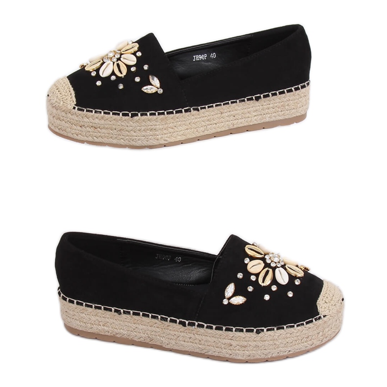 Espadrillas nere da donna JH96P Black nero