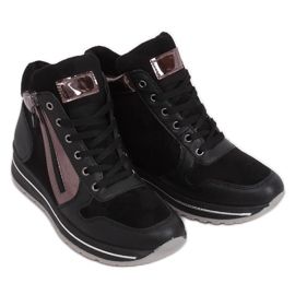 Scarpe sportive alte nere JM6841R Negro nero