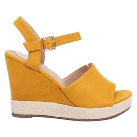 Sandali con zeppa gialli FD-5M14 Yellow Ii Species giallo