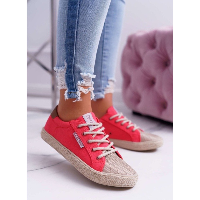 Cross Jeans Sneakers da donna rosa CrossJeansDD2R4096