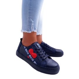 Sneakers blu navy con il cuore Big Star EE274258