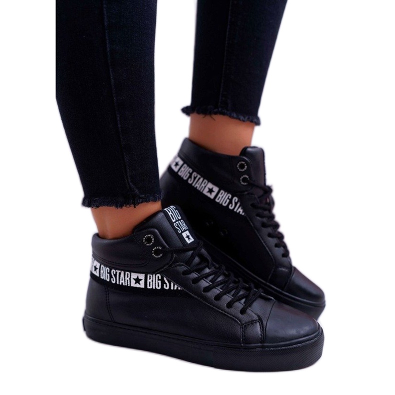 Sneakers alte da donna nere Big StarEE274355 nero