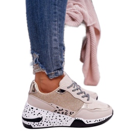 SEA Sneakers scarpe sportive da donna beige BL182 marrone multicolore