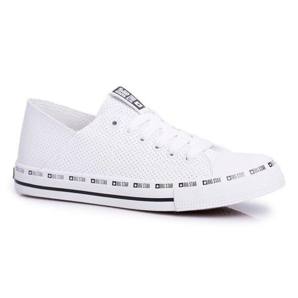 Scarpe da donna bianche, sneakers traforate Big Star FF274024 bianca