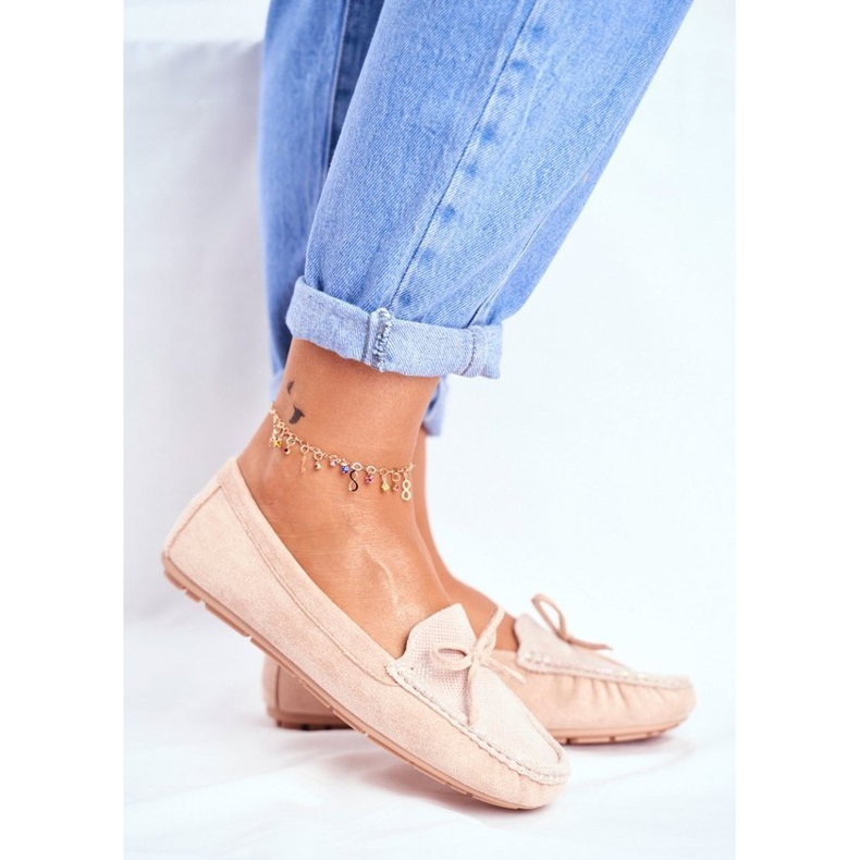 S.Barski Mocassini donna in camoscio beige A199-C