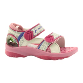 Rider Sandals per bambini bianco-bianco per Velcro 80608 rosa
