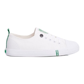 Sneakers da donna Big Star verde e bianca FF274088 bianco