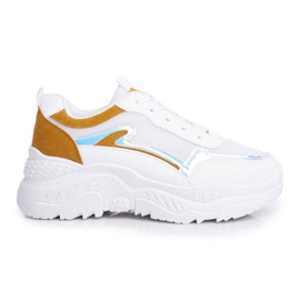 BUGO Scarpe sportive da donna gialle e bianche 878 bianca multicolore giallo