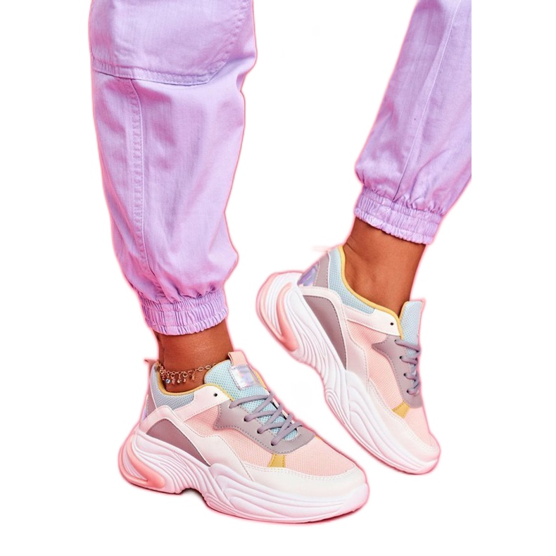 SEA Scarpe sportive colorate bianche da donna BL205 bianca marrone multicolore