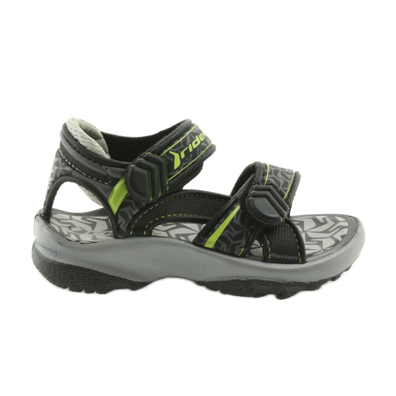 Rider sandali neri e grigi all'acqua 80608 per velcro nero