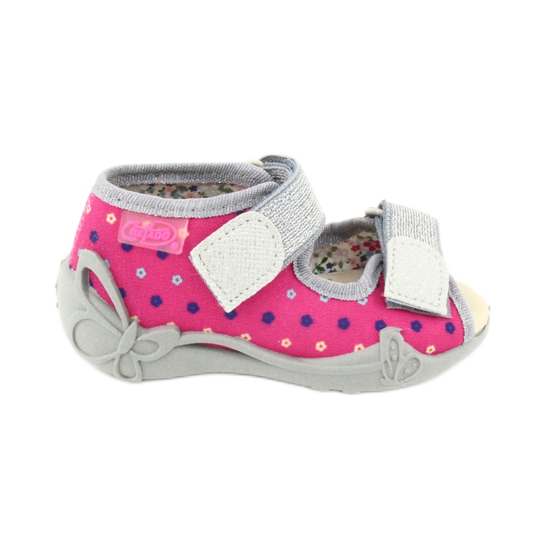 Scarpe da bambino gialle Befado 342P008 rosa grigio