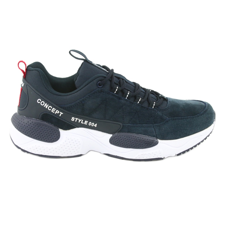 Scarpe sportive in pelle scamosciata McKey MSP1464 blu navy