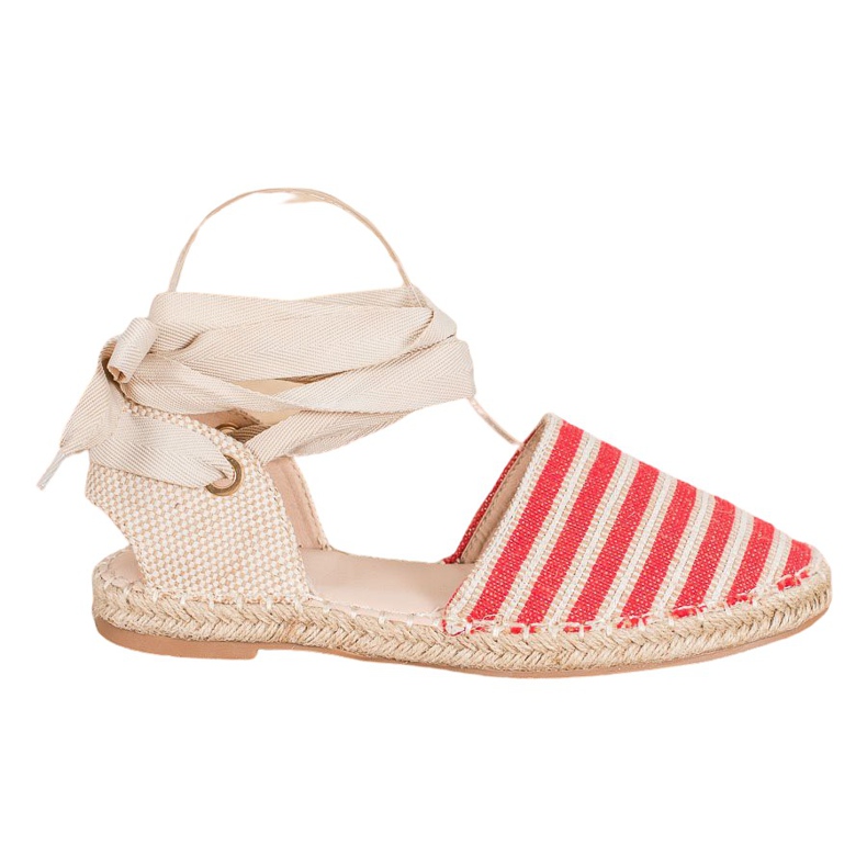 Small Swan Espadrillas Con Nastro Decorativo marrone rosso