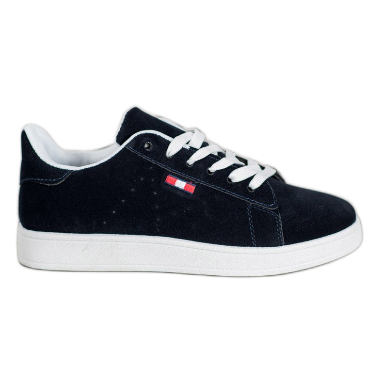 SHELOVET Comode scarpe in ecopelle blu navy