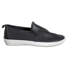 SHELOVET Slip neri traforati nero