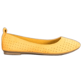 SHELOVET Ballerine traforate giallo