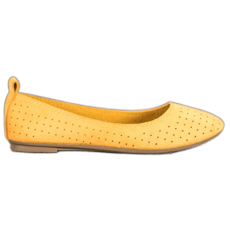 SHELOVET Ballerine traforate giallo