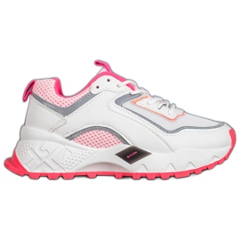 SHELOVET Sneakers Con Suola Rosa bianco