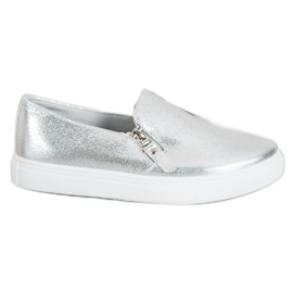 SHELOVET Slip On Argento Con Cerniera grigio