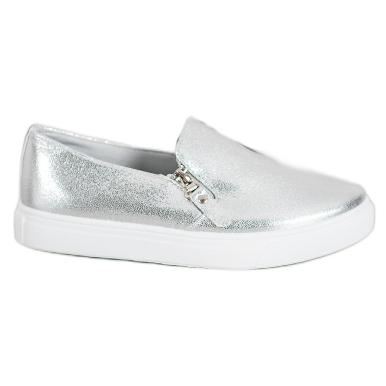 SHELOVET Slip On Argento Con Cerniera grigio