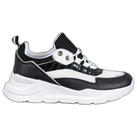 SHELOVET Scarpe Da Ginnastica Sulla Piattaforma bianco nero verde