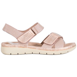 VINCEZA Sandali Velcro rosa